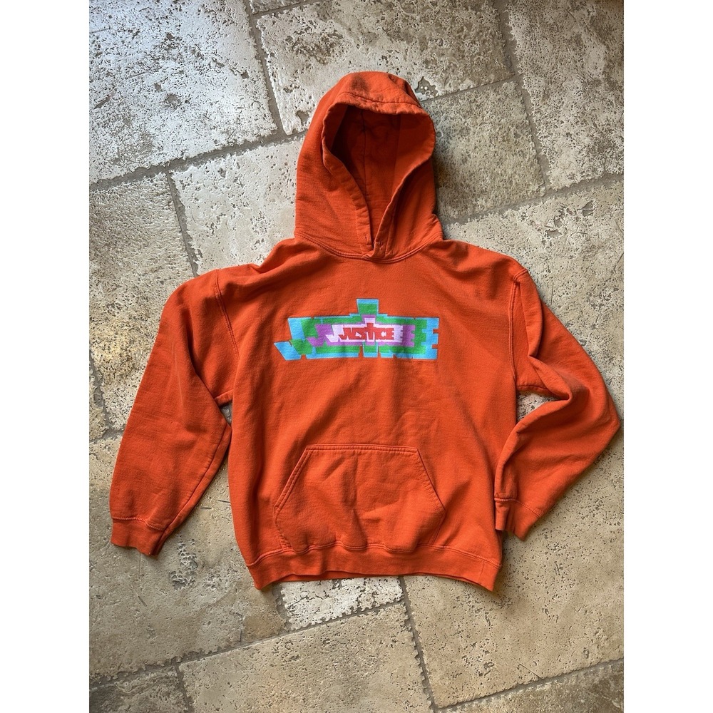 Justin Bieber Sweatshirt Medium Justice Orange Pullover Hoodie Unisex Tour